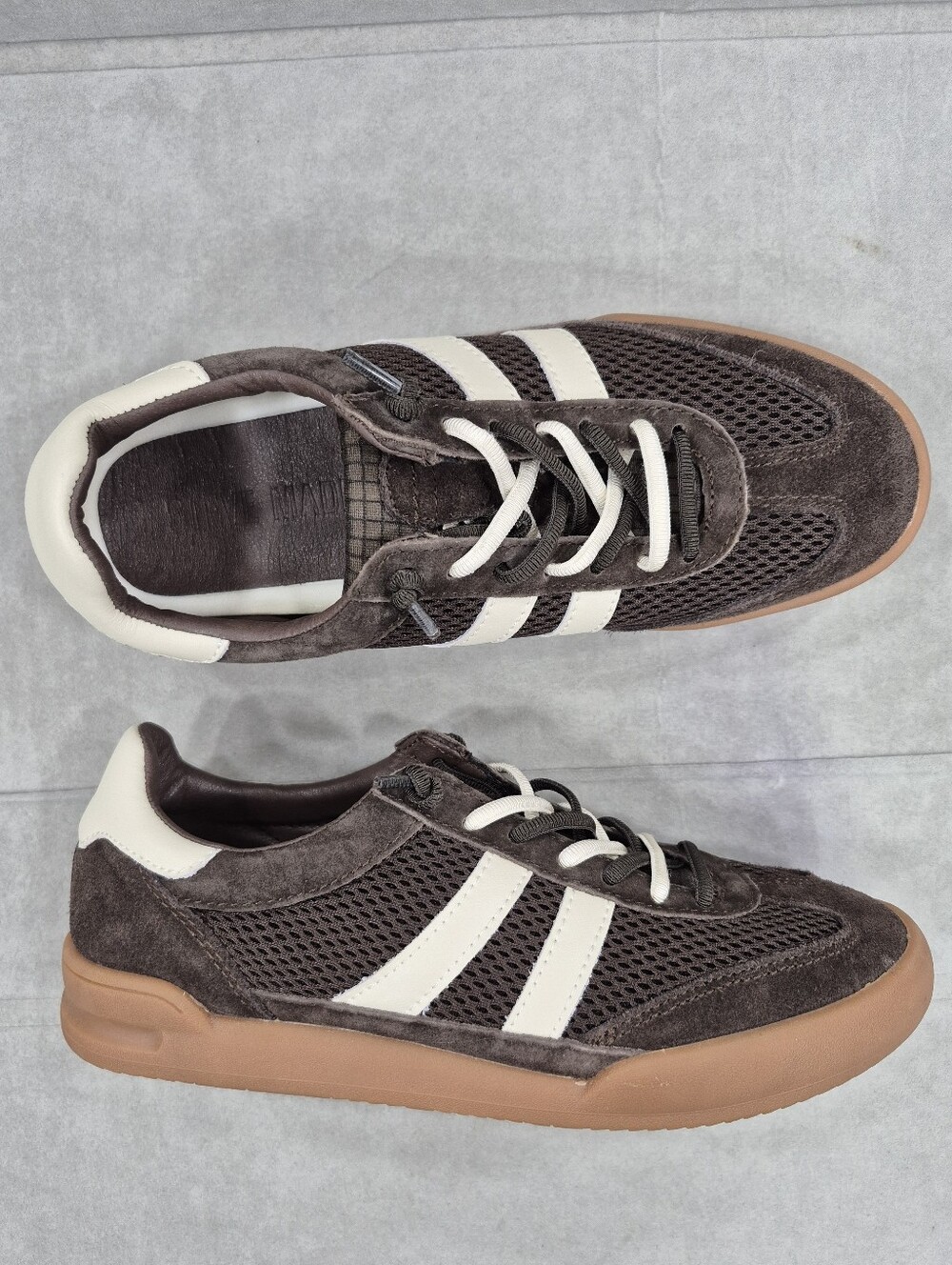 Steve Madden Verdict sneakers women's 7.5M brown suede leather mesh Slip on